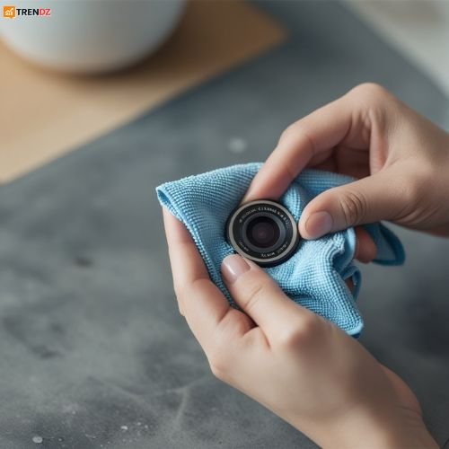 Clean mobile camera lens for clear photography shots