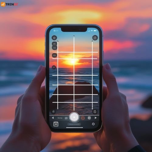 Rule of thirds grid in mobile photography