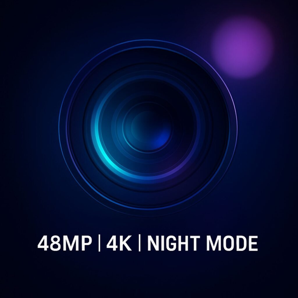 iPhone Air 2025 camera specs with 48MP sensor, 4K video, and night mode feature