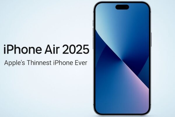 iPhone Air 2025 front view showing Apple’s thinnest iPhone design