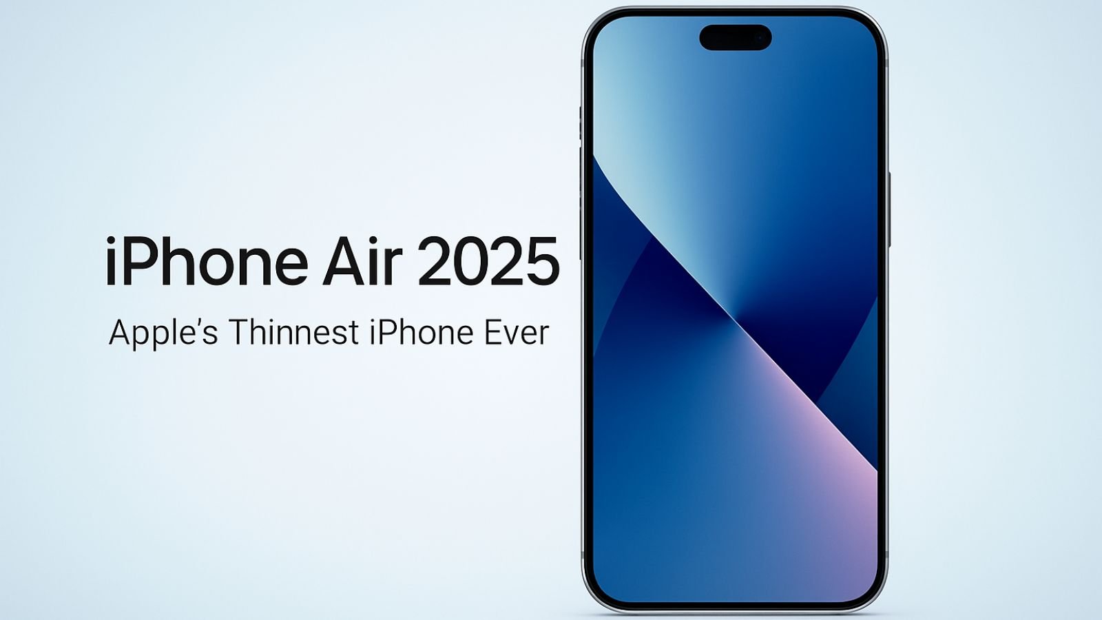 iPhone Air 2025 front view showing Apple’s thinnest iPhone design