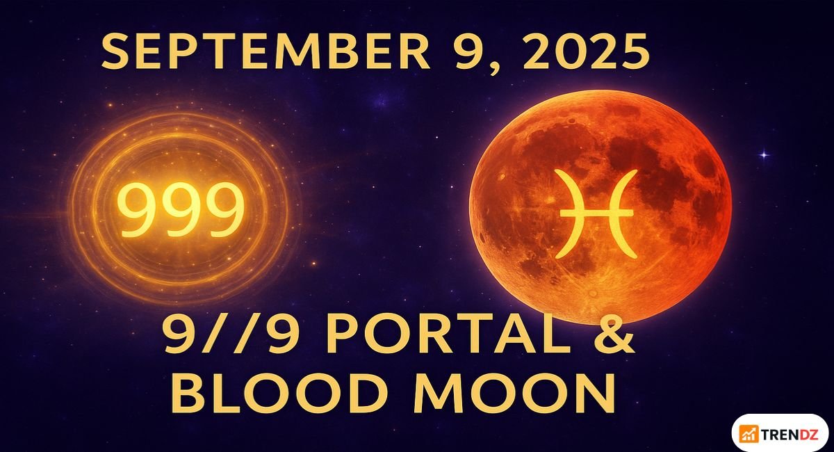 September 9, 2025 astrology news featuring the rare 9/9/9 portal, Blood Moon in Pisces, and cosmic spiritual energy updates.