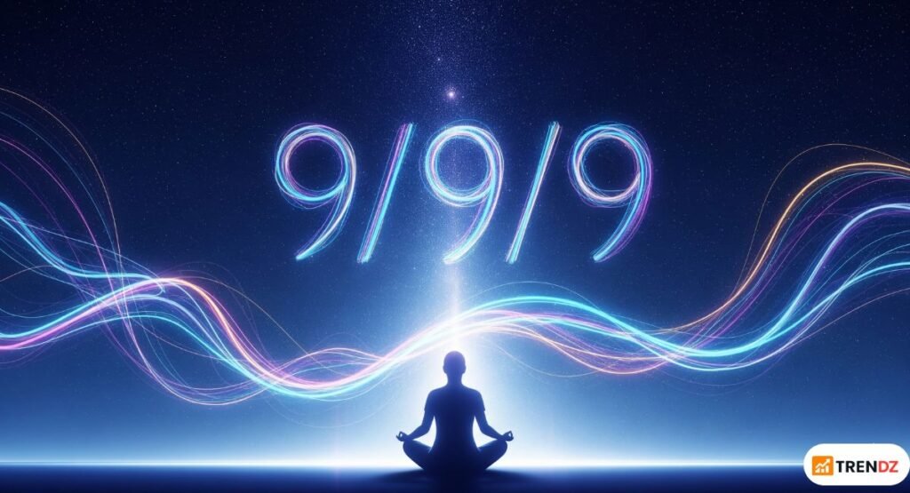 Person meditating under the stars on September 9, 2025, channeling 9/9/9 portal energy