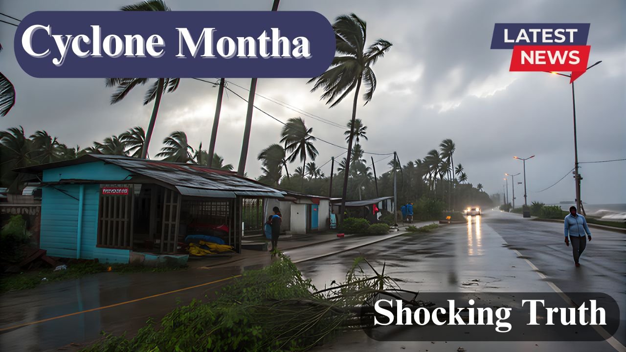 Cyclone Montha live update with storm clouds over Andhra coast