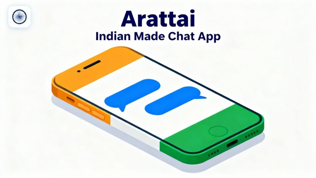 Arattai app made in India concept illustration